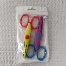 Tijeras decorativas hechas a mano 2 piezas/4 piezas/6 piezas con diferentes patrones, tijeras de manualidades talla grande juego de tijeras rectas regulares para cortar papel, adecuadas para maestros, scrapbooking, álbumes de fotos delgados y artes manuales - Multicolor - Ver 8