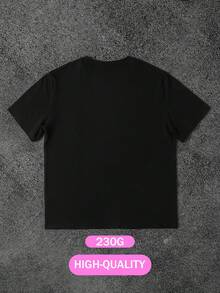 Graphic T-Shirts Men's Summer Graphic T-Shirt, 100% Cotton, Regular Fit, With Vintage 2000s Video Game Design And Print. - Black - View 3