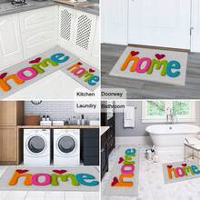 1pc Colorful Home Heart Pattern Printed Faux Cashmere Surface TPR Bottom Door Mat, Bathroom Mat, Kitchen Mat, Laundry Room Mat, Holiday Atmosphere Decoration, Home Decor, Party Decor, Wedding Decor, Dining & Kitchen Decor - Multicolor - View 9