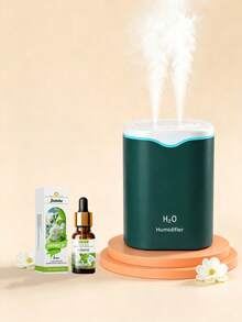 2L Humidificador de escritorio doméstico de alta capacidad en blanco/rosa/verde con difusor de aromas, luz LED de 7 colores, atomizador multifunción, alimentado por USB, niebla fría adecuado para habitaciones grandes, llenado superior, uso en toda la casa y plantas, material de plástico, apagado automático, adecuado para oficina, sala de estar, dormitorio y humidificación de plantas, decoración del hogar/10ml Aceites esenciales de aromaterapia - Multicolor - Ver 16