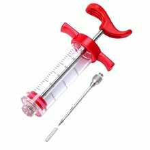 1/2pcs Meat Injector Syringe, Graduated Barrel With Smooth Grip, Needle Easily Penetrates Meat For Marinating, Suitable For Turkey, Steak, Brisket, Home Parties And BBQ, Compact Storage For Kitchen Use - Multicolor - View 11