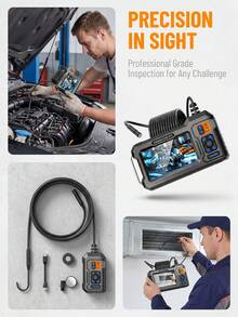 Industrial Endoscope Camera, 4.3-Inch IPS Screen, IP67 Waterproof, 1m/39-Inch Cable, With Magnet, Hook, Side Mirror, Suitable For Pipe Inspection, Car Repair, HVAC, Car Diagnosis, Men's Device - Endoscope - View 10