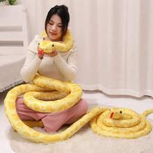 Big Size Simulated Python Plush Toys Giant Cobra Snake Long Stuffed Pillow Home Decoration Exquisite Birthday Christmas Gifts for - pitón - Ver 2
