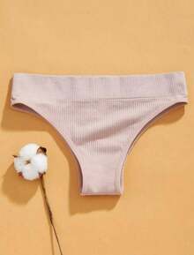 Set Of 3, 5, Or 6 Women's Ribbed Thong Panties, Seamless, Doesn't Show Under Clothes, Comfortable, Assorted Colors - 彩色 - 查看 10