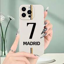 [Local Delivery Within 24 Hours], Classic Light Luxury Texture, No. 7 Phone Case, TPU Material, Highly Recognizable Black And Gold Color-Blocking Design, Shockproof, Wear-Resistant, Skin-Friendly Soft Case, Suitable For Apple 17/16/15/14/13/12/11/X/Xs/Pro/Plus/Pro Max, As Well As  S21/S22/S23/S24/S25/S26FE/Ultra/Plus/Edge And , , And Other Models.   The First Choice For Footba - Image 1 Pcs - View 7