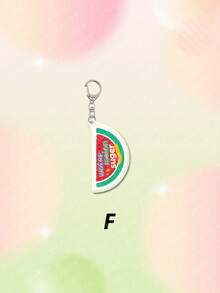 1pc Acrylic Cute Cartoon Shiny Watermelon Vivalavida Shining Watermelon Theme Series Keychain Pendant Backpack Decoration/Bag Accessory/School Bag Accessory/Wallet Pendant/Gift For Friends - Multicolor - View 9