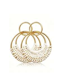 Xiacheng 1-4 Pairs Rattan Earrings For Women Beach Essentials Tassel Dangle Boho Straw Earrings - Multicolor 2 - View 12
