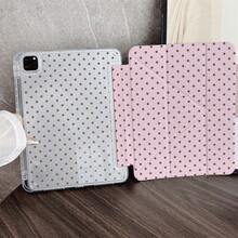 1個淡粉色波點平板翻蓋保護殼，附筆槽，適用於 iPad 10代 10.9 吋 2022/Air 13(M3 2025)/Air 11(M3 2025)/11(A16 2025)/Galaxy Tab S10+/S9/A9/ 5/5PR/6/6PRO/7/7PRO/ Pad/ Matepad/Honor Pad - 彩色 - 查看 1