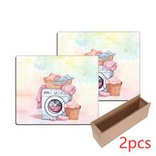 1pc, Home Decor, Laundry Theme Pattern Printed Washing Machine Dustproof Mat, Rubber Soft Bottom, Laundry Room Accessories, Washing Machine Top Protection Mat, Water-Absorbent Quick-Drying, Refrigerator Dustproof Cover Mat, Coffee Machine Countertop Water-Absorbent Mat, Diatomaceous Earth Drainage Mat, Modern Laundry Room And Kitchen Appliance Washing Machine And Dryer Dustproof Cover, Home Decor, Kitchen Dining Room Decor - Multicolor - View 14
