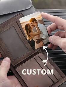 1pc Custom Wallet Card,Couple Photo Card,Custom Wallet Insert Card, Perfect Gift For Husband, Boyfriend,Or Partner,Birthday Gift,Father's Day Gift - Multicolor - View 3