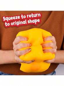 1個可擠壓起司 - 特大號柔軟巨型起司塊 | 惡搞禮物、成人新奇玩具 | 4.25吋巨型壓力球 | 成人感官與紓壓玩具 - Sunshine Entertainment - 超大號乳酪 - 查看 1