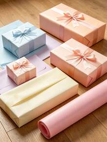 18/30/60 Sheets Macaron Color Glitter Paper, Matte Lightweight Gift Wrapping Paper. Multicolor Soft Paper, Suitable For Birthday, Wedding, Party And Holiday Wrapping. Elegant Multipurpose Decorative Paper, Suitable For Gifts And Crafts. - Pearlescent Packaging Paper - View 5