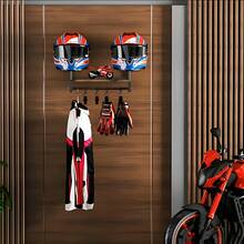 Motorcycle Helmet Wall Mount – 1 Detachable Hook Display Rack For Helmets & Gear – Garage, Living Room, And Bedroom Organizer - 棕色 - 查看 3