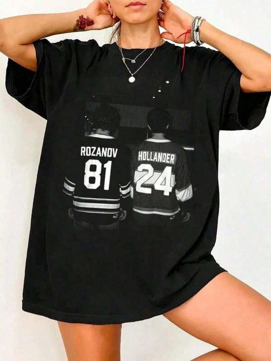 Graphic-Shirt Cotton Tees Size PlusIlya Rozanov Shane Hollander Shirt, Hudson Wiliams Shirt, Connor Storrie Fan TShirt, Heated Rivalry Tee, Heated Riv - Black - View 1