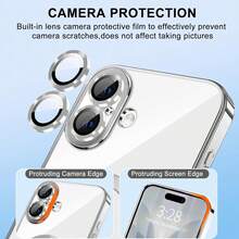 1 Stück Hadaasi Silber Magnetische Elektroplattierte Transparente Kabellose Lade Handyhülle Kompatibel Mit Apple 17e/17pro/17promax/17Air/17/16pro/16promax/16plus/16/16E/SE4/15pro/15promax/15plus/15/14pro/14promax/14plus/14/13pro/13promax/13/12pro/12promax/12/11promax/11/11pro - Silber - Übersicht 6