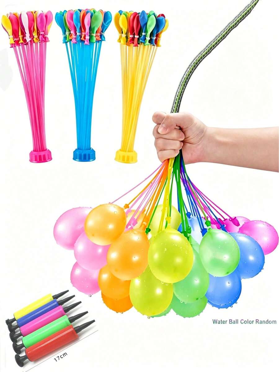 熱帶色自封式水球,夏季成人趣味水上遊戲用品,派對贈品,熱帶派對氣球,厚實大尺寸乳膠材質,適用於水戰、露營、海灘和游泳池戶外活動 - 多色 - 查看 1