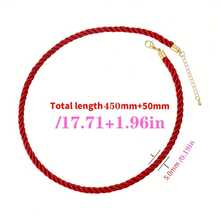 1pc - Bohemian Style Fashion Handmade Woven Necklace Basic Necklace Couple Friendship Bestie Essential Handmade DIY Woven Basic Necklace Accessories - Woven Lobster Rope - View 3