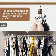 1pc Rotating Wooden & Metal Storage Rack - Multi-Functional Wardrobe Organizer For Belts, Bras, Tank Tops, Ties And Scarves, Space-Saving Design, Suitable For Fashion Wardrobe Organization (Travel Essential, Towel Clip, Beach Towel Clip, Multi-Functional Travel Storage & Drying Rack) - Multicolor - View 7