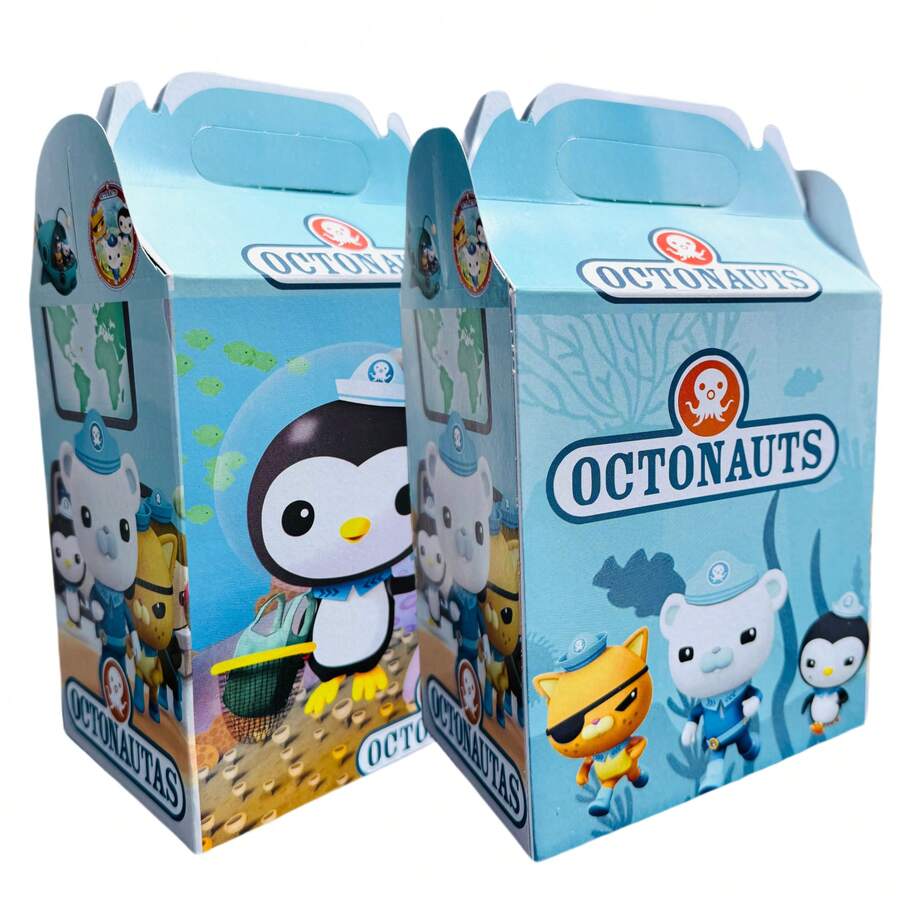 100 Fun Character Party Favor Boxes For Goodie Bags, Cardboard Boxes, Colorful Candy Boxes, Decorative Gift Boxes, Easter Favors, Posadas, Wedding Decorations, Birthdays - 海底小縱隊企鵝 - 查看 1