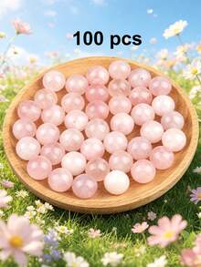 50/100/150/200/500/1000 piezas Cuentas de piedra natural multicolor de 8mm, gemas redondas y lisas con agujero de 1mm, adecuadas para la fabricación de joyas DIY - perfectas para pulseras, collares y aretes - Multicolor - Ver 22