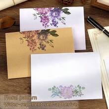 20/50/100pcs Floral Kraft Envelopes, Self-Seal Invitation Envelopes For Wedding Invitations, Greeting Cards, Handmade Cards, Party Favors - A - View 4