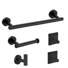 5pcs Upgraded Stainless Steel Bathroom Hardware Set, Cabinet Towel Bar Wall Mount Bathroom Organizer, Modern Bathroom Accessories Set, Wall-Mounted Space-Saving, Waterproof And Rust-Proof, Suitable For Bathroom And Kitchen Towel Rack, Paper Holder, Hooks, Can Hang Towels, Paper, Bath Towels, Clothes - Multicolor - View 13