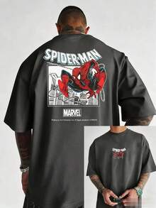 Disney Spider-Man Graphic T-Shirt For Men And Women Oversized Y2k Style Short Sleeves Superhero Print Streetwear Casual Top - 1 - 查看 8