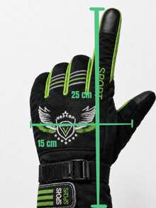 Waterproof, Non-Slip Motorcycle Gloves With Finger Grips - Green - View 4