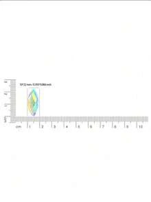 40入 10*22mm 水鑽AB色馬眼形平底樹脂水晶貼花免縫飾石，適用於服飾DIY手工藝 - 彩色 - 查看 2