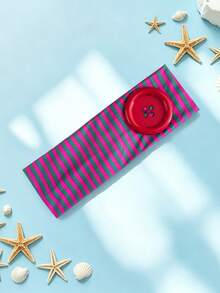 1pc New Dopamine Colored Striped Hairband - And Fashionable Headscarf Accessory For Women - Multicolor - View 18