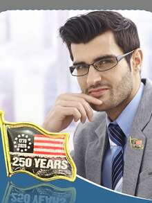 USA 250th Anniversary Flag-Shaped Brooch, 250th Anniversary Commemorative American Flag Memorial Day Decoration - National Flag - View 9