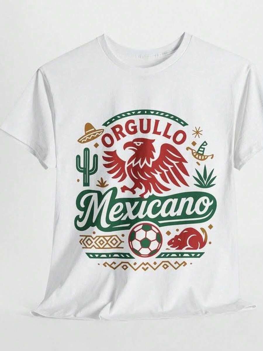 Camiseta de fútbol de México para el Mundial 2026, Orgullo Mexicano, Unisex, Para aficionados al deporte, Amantes del fútbol, Idea de regalo, Camiseta de aficionado. Camiseta Clásica de Algo - Negro - Ver 1