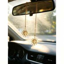 1 pièce Pendentif de voiture tournesol, décoration de rétroviseur intérieur, pendentif de voiture - A - Voir 6
