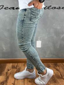 Premium Skinny Basic Jeans 019 2% Elastane - 銀色 - 查看 9
