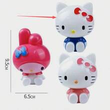 SANRIO (授權) 卡通可愛 KT 貓形酷米飯球裝飾，桌面裝飾，蛋糕裝飾，節日派對裝飾，生日禮物，完美禮物 - 查看 9