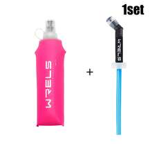WRELS 1個/2個/1組 150ml/250ml/500ml | 粉紅色可折疊慢速攜帶軟水瓶，適合徒步、跑步、馬拉松、登山和越野，配備矽膠咬嘴，輕量化水瓶 - 彩色 - 查看 15