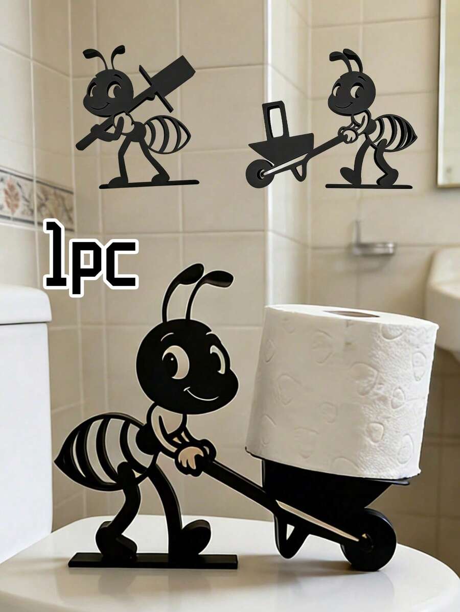 New Ant-Shaped Toilet Paper Holder, Creative Decorative Piece For Bathroom And Living Room, Multifunctional Toilet Paper Storage Art Piece, Stable Standing And Not Easy To Tip Over, Practical And Useful