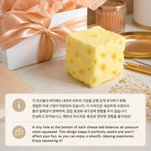 1/2pcs  Jumbo Cheese Cube Stress Ball Big Cheese Shapeable Squeeze Ball Non-Bounce Fidget Toy ASMR Sensory Anti-Stress Christmas Gift - Party Toys - View 5