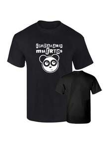 Bcc Premium Lendakaris Dead Panda Bear Punk Style T Shirt,High-Quality Cotton,190Gram Weight - 黑色 - 查看 1