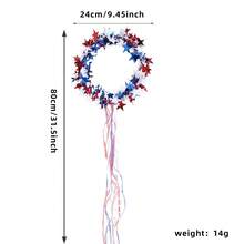 1pc Decorative Red White Blue Five-Pointed Star Headband With Long Tassel Streamer Hair Accessory - View 10