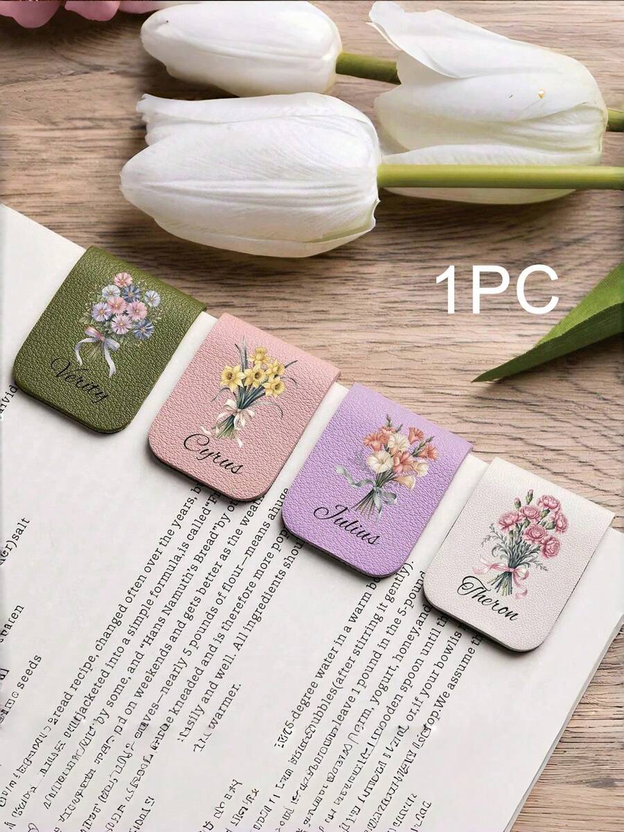 1 pieza Marcapáginas de flor de cumpleaños personalizado, Marcapáginas de flor de acrílico, Nombre grabado personalizable, Regalo de marcapáginas personalizado, Marcapáginas con nombre, Marcapáginas con borla