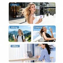 1pc Portable Handheld Electric Fan, 199 Adjustable Wind Speeds, 1000mAh USB Rechargeable, With LED Digital Display, Suitable For Indoor And Outdoor Use - Handheld - View 10