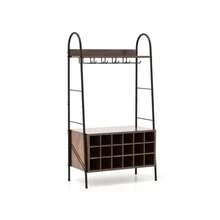 Baker's Rack With Detachable Wine Rack And 5 Rows Of Stemware Holder - View 2