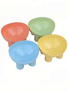 1pc Macaron Elephant Leg Neck Protection Cat Food Bowl Anti-Tip Pet Bowl, Multiple Colors Available, Beautiful Colors - 300ml - View 6