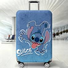 Disney Lilo & Stitch Luggage Cover, Upside-Down Stitch With "Stitch" Text And Sketch Pattern Background Design Suitcase Protector Suitable For Travel Lovers - Color - View 6