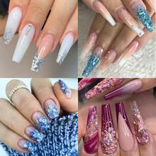 Holographic Chunky Nail Glitter, 120ML Chunky And Fine Mixed Craft Glitter, Bulk Laser Sequin Glitter For Nail Art,Epoxy Resin Tumbler Jewelry Making Glitter - Silver - View 6