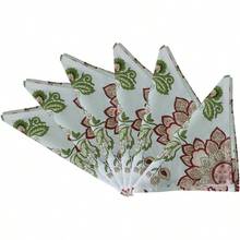 Juego de 6 servilletas de mesa de comedor Servilletas de mesa florales de 18x 18 pulgadas Servilletas de tela impresas algodn Servilletas de algodn suave lavable multicolor - Crema multiusos - Ver 9
