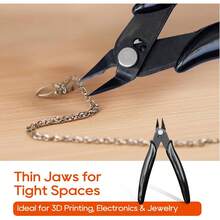 1pc/2pcs 170 Micro Wire Cutter, Jewelry Crafting Wire Cutter, Precision Diagonal Pliers For Plastic Cable Ties, 3D Printing Support Removal Tool, Mini Wire Cutter, Suitable For DIY, Handmade Arts, Crafts And Sewing - 1PC Diagonal Cutting Pliers - View 6