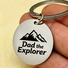 Stainless Steel Pendant Collar Accessory, Integrated Sturdy Structure, Combines Pendant, Tag And Keychain, Elegant Father's Day Gift, Smooth Edges And Durable, Also Suitable As Pet Collar Accessory And Identification Tag - Multicolor - View 5