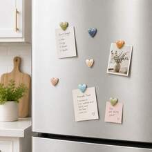 3pcs/6pcs/12pcs, Heart-Shaped Fridge Magnets, Personalized Fridge Magnets - Creative Decorative Magnetic Stickers, Suitable For Home Decor And Gifts, Kitchen Decor, Room And Office Decor, Birthday Gifts - Multicolor - View 2